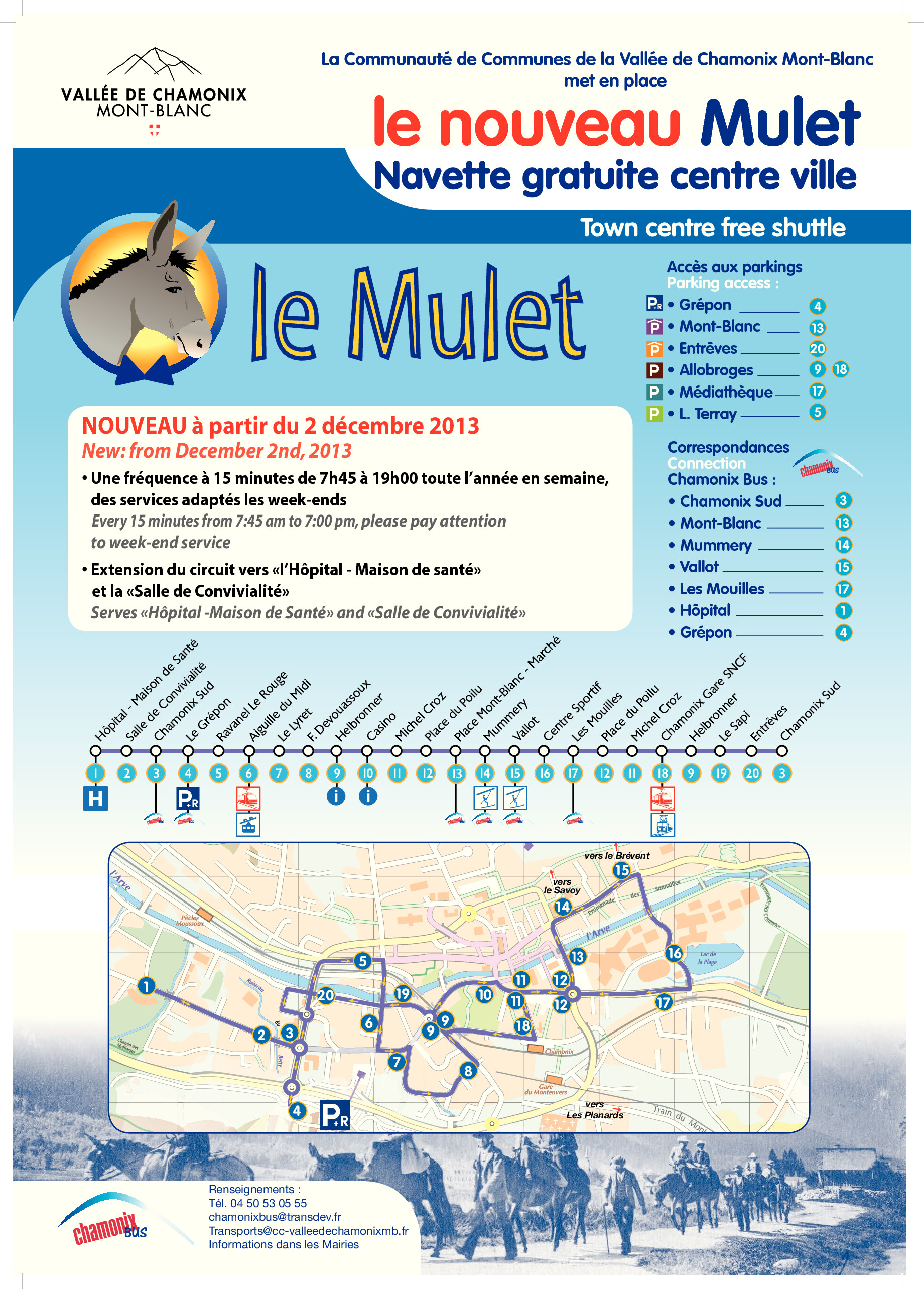 Affiche du nouveau schéma de desserte du Mulet Affiche du nouveau schéma de desserte du Mulet