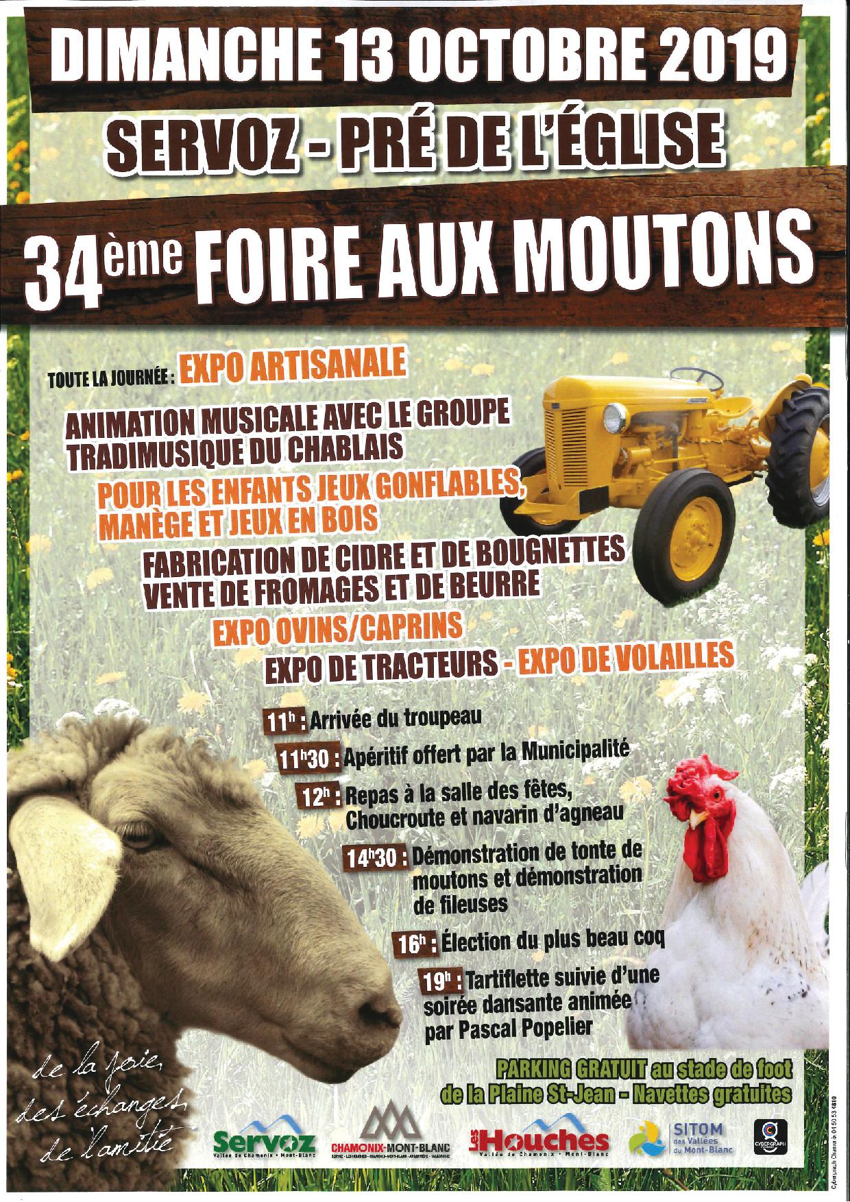 FOIRE AUX MOUTONS A SERVOZ LE DIMANCHE 13 OCTOBRE 2019