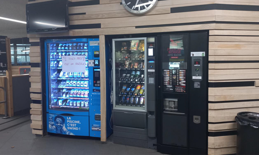 Distributeurs automatiques de Boissons chaudes, froides et snacking – Piscine de la CCVCMB