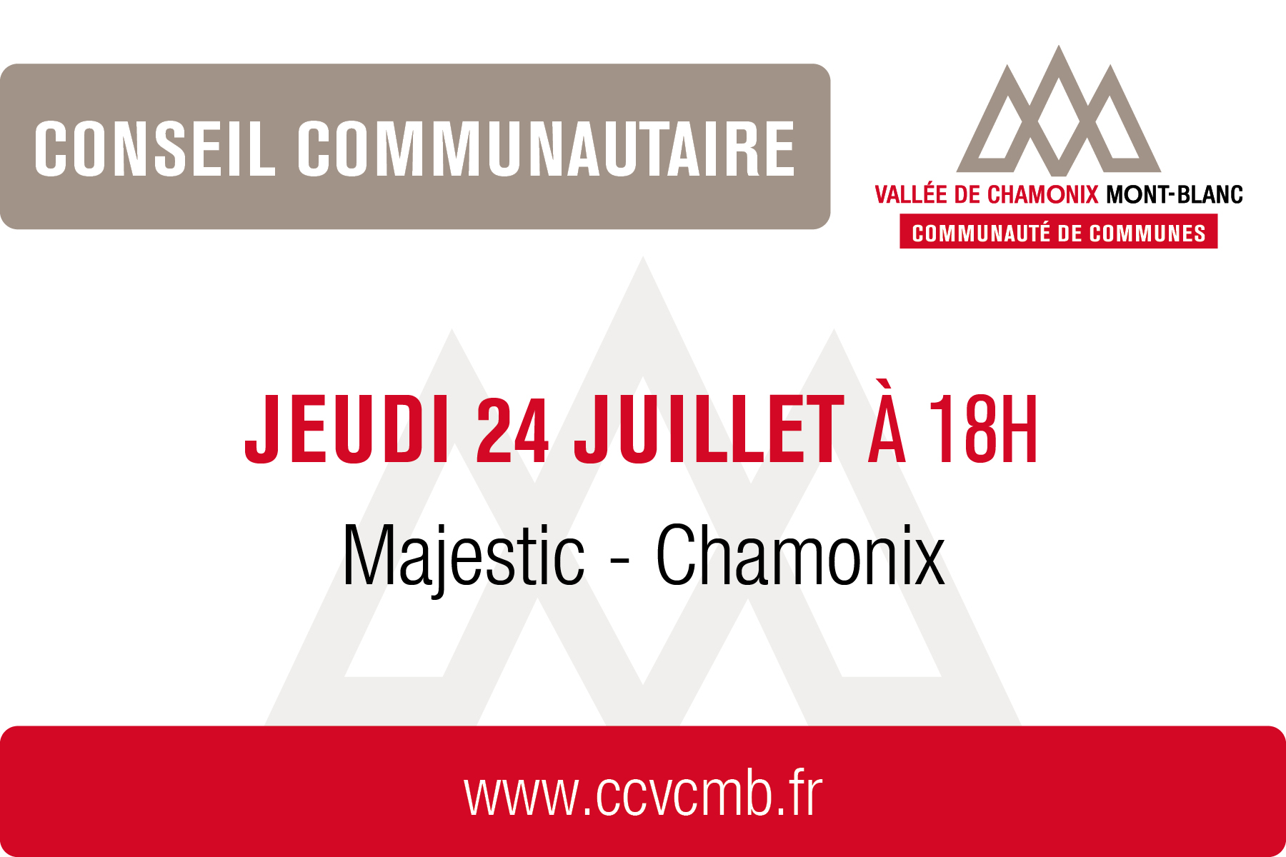 Conseil communautaire - 24 juillet 2025 à Chamonix