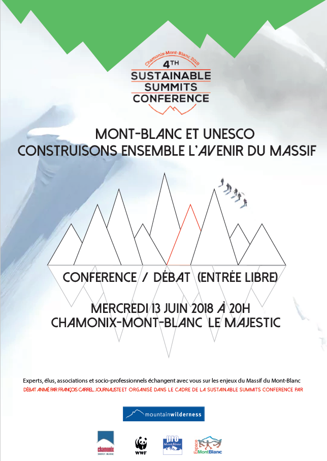 SOIREE DEBAT A CHAMONIX LE MERCREDI 13 JUIN SUR LE THEME “MONT BLANC ET UNESCO“
