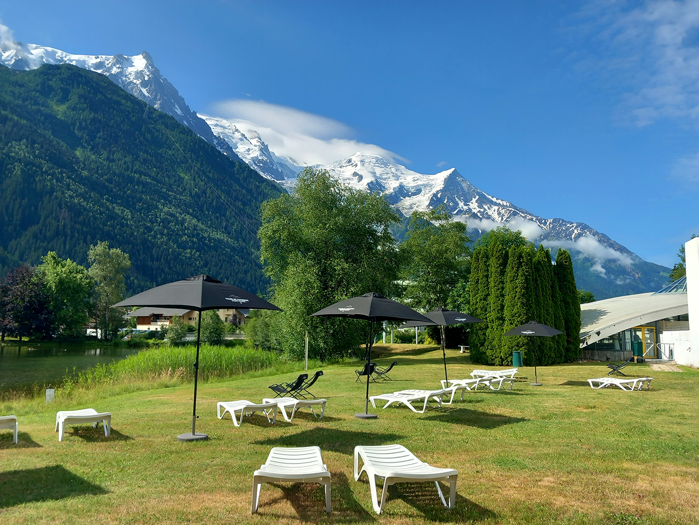 Inauguration du bassin extérieur de la piscine de Chamonix-Mont-Blan