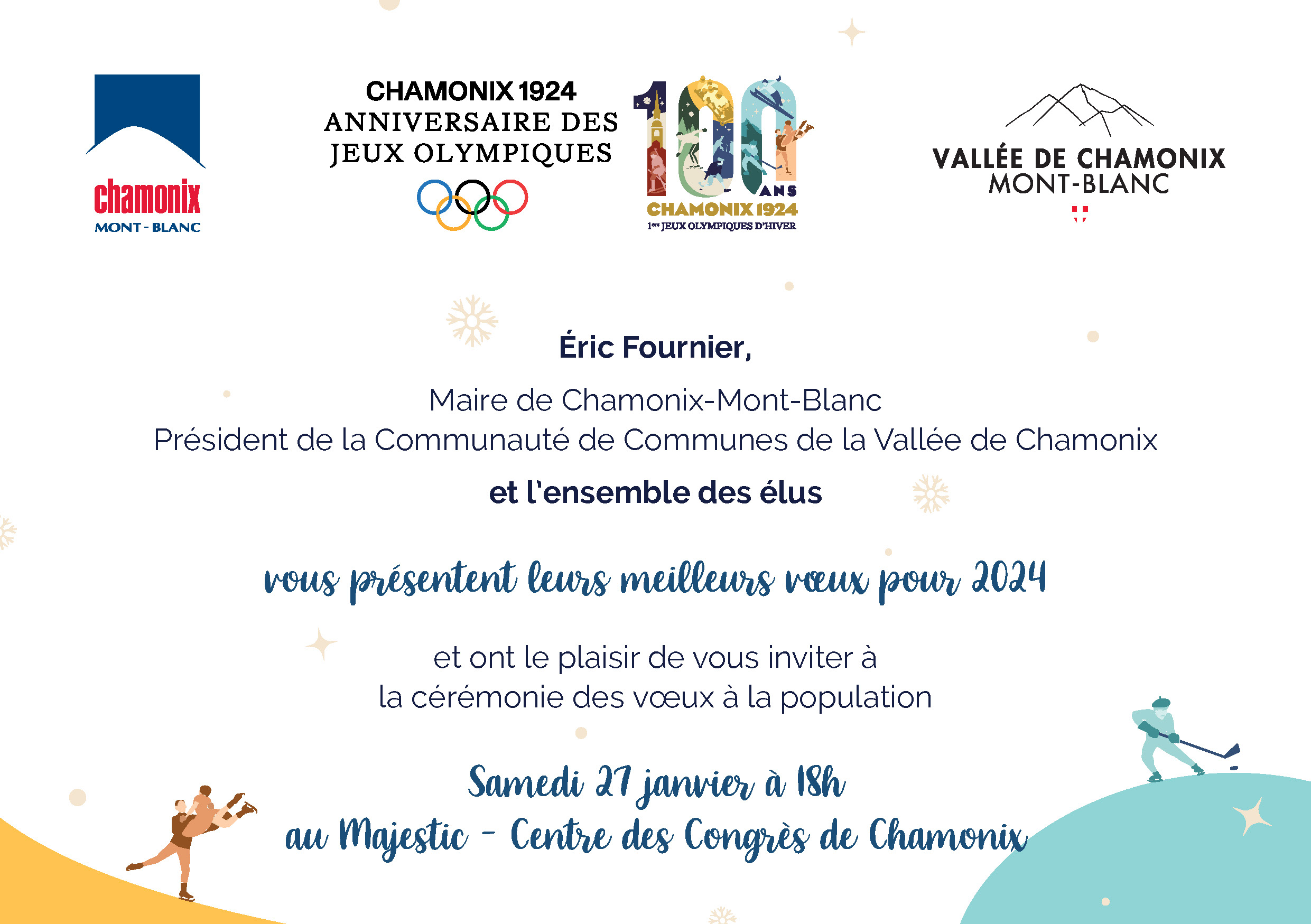 Invitation à la cérémonie des vœux 2024 à la population Communauté de