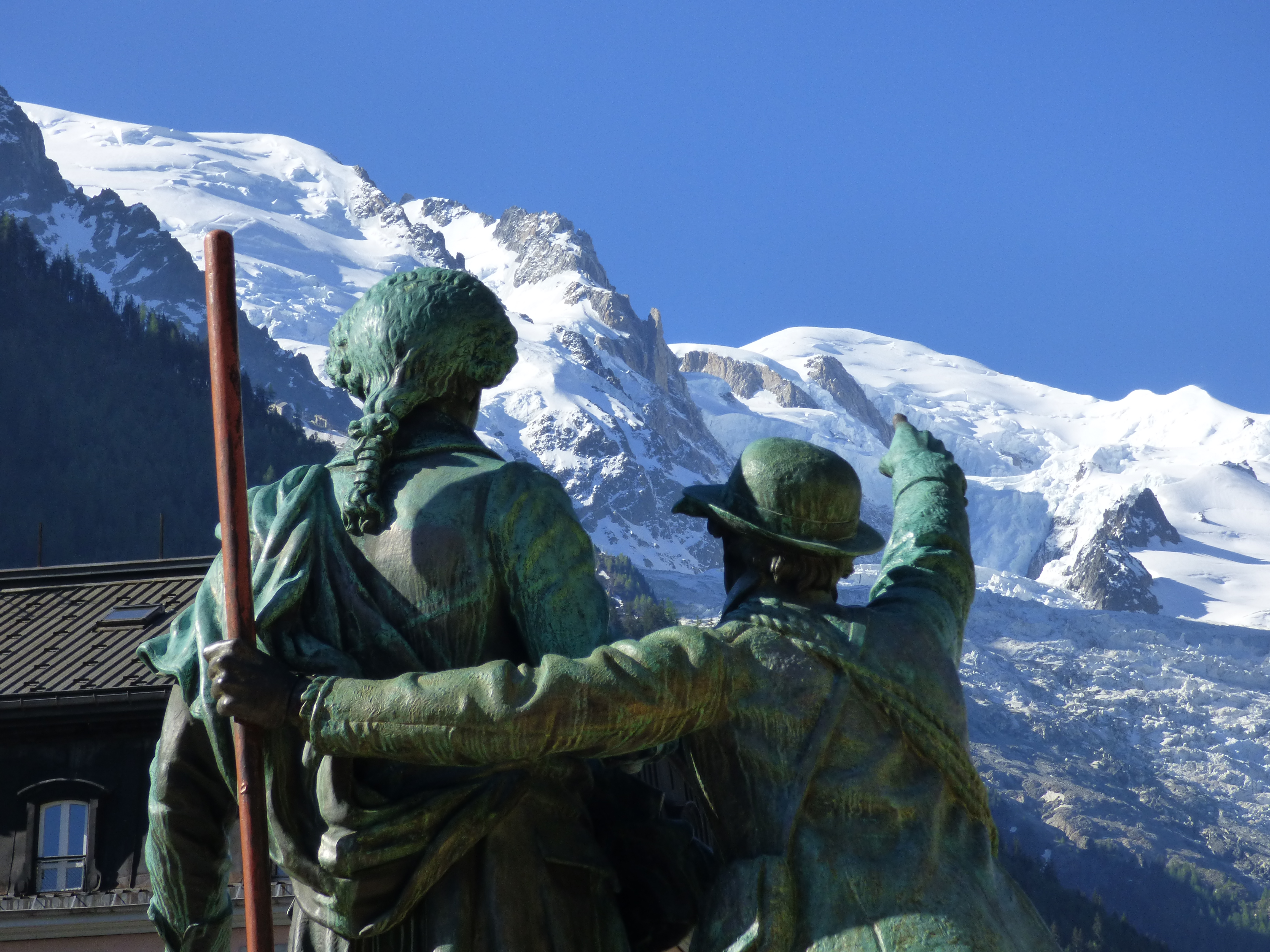 statue de Balmat et Saussure, Chamonix 