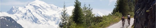 Photo cyclistes mont-blanc